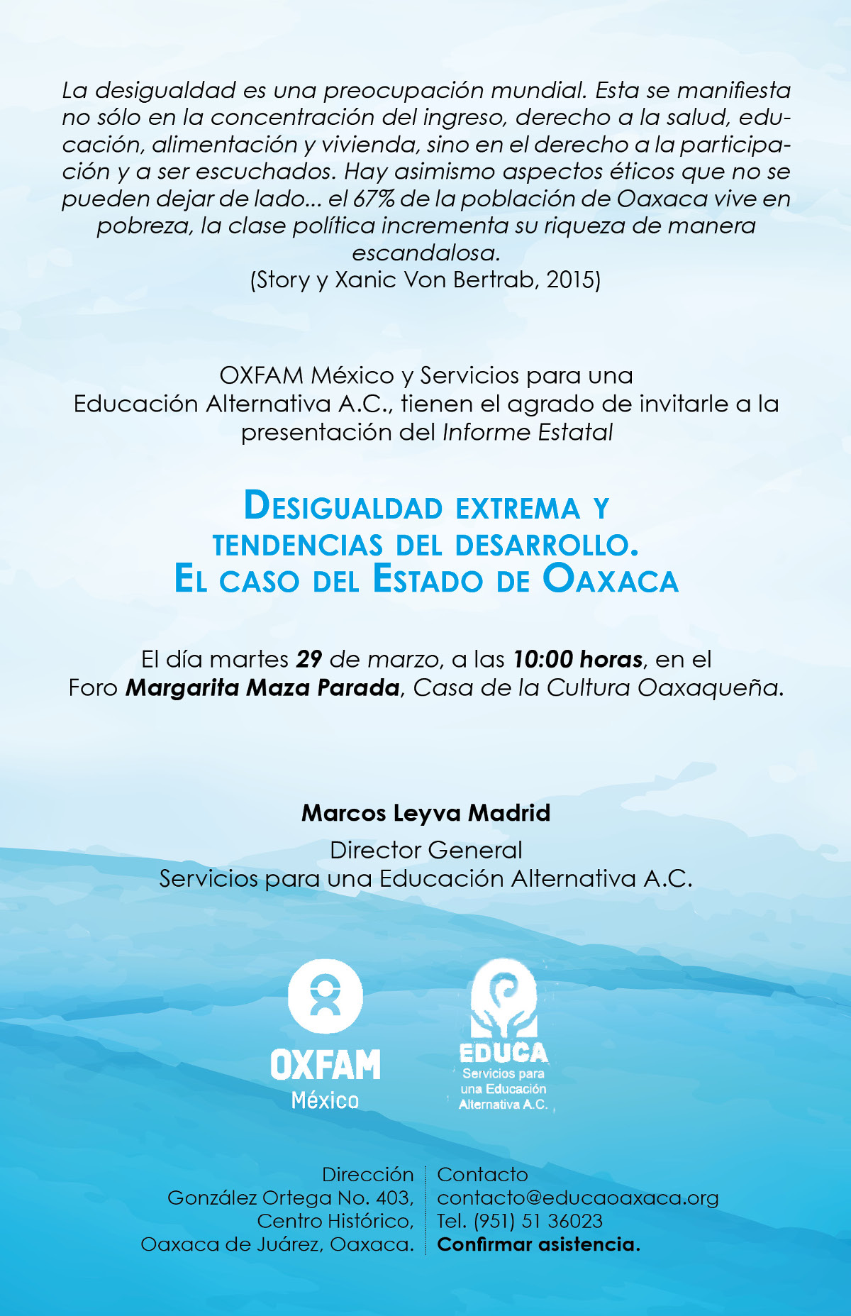 Invitación informe edu oxf