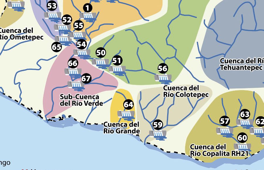region costa hidroelecrtricas