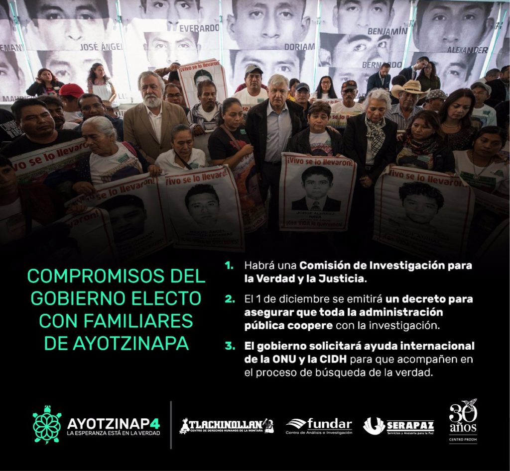AMLO promete justicia a los padres de los 43; implicados en el caso ...