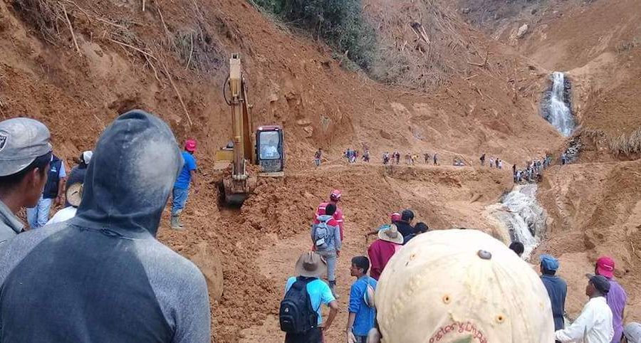 Metaltepec tras derrumbes 2